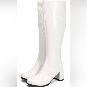 Women's Go Go Boots Over The Knee Block Heel Zipper Boot